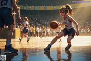 A woman in a basketball uniform holding a basketball.